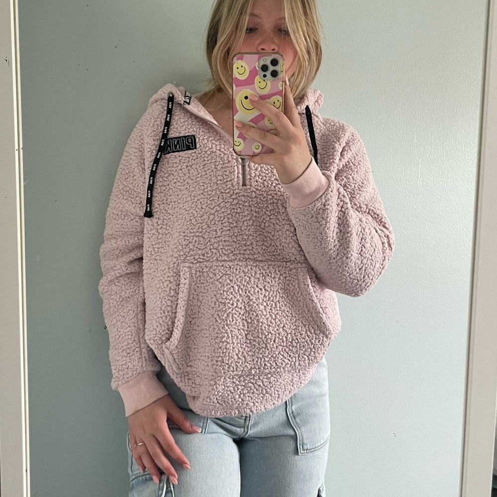 Pink quarter zip Sherpa size small